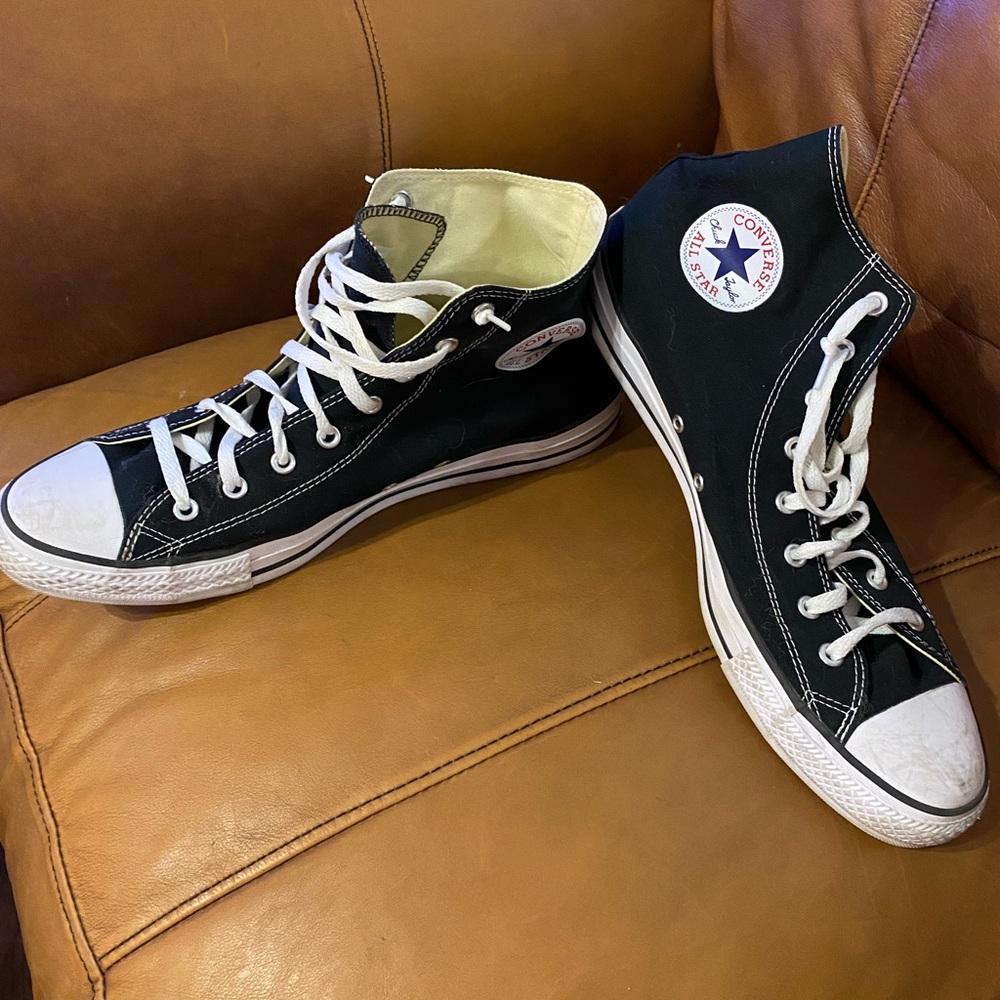 Converse black high tops